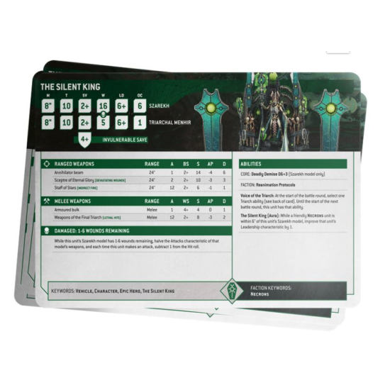 DATASHEET CARDS: NECRONS (ENG)
